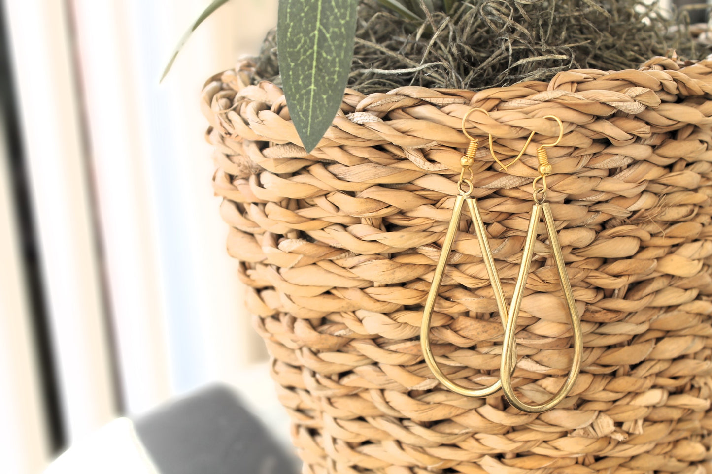 Teardrop Brass Tribal Earrings