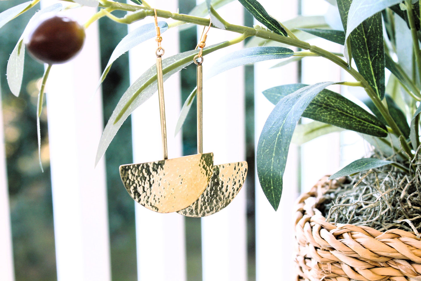 African Hammerd Copper Earrings
