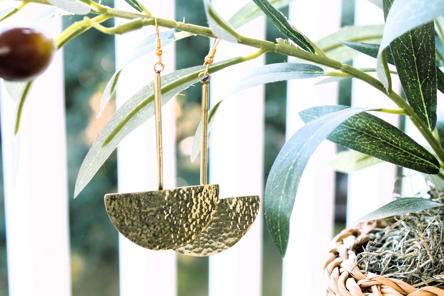 African Hammerd Copper Earrings