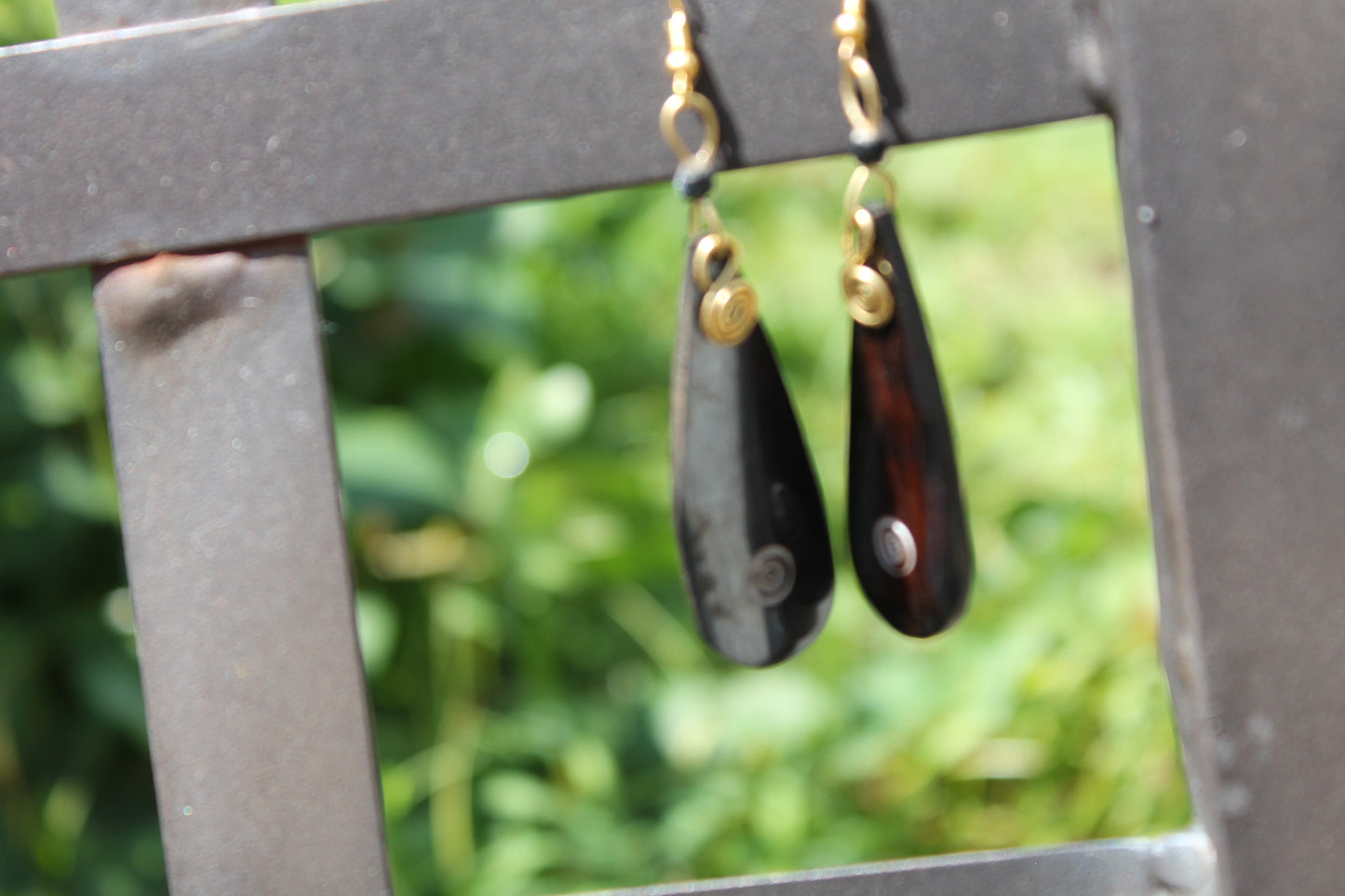 Black Dangle Drop Earrings