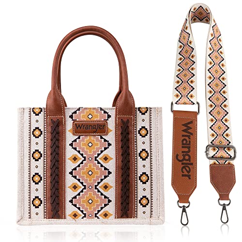 Wrangler Tote Bag for Women Western Shoulder Purses Boho Aztec Satchel Hobo Handbags