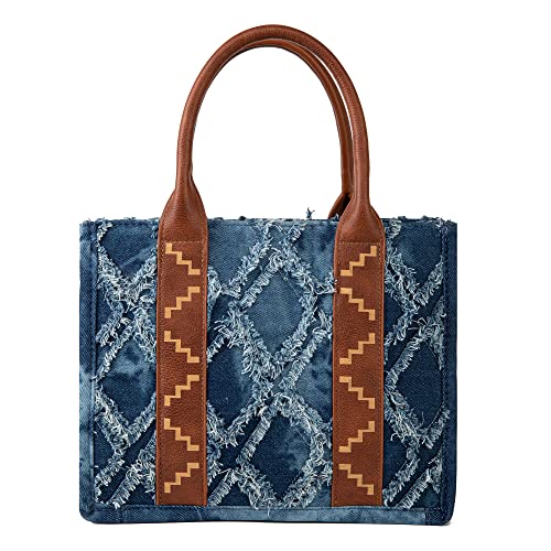 Wrangler Tote Bag for Women Western Shoulder Purses Boho Aztec Satchel Hobo Handbags