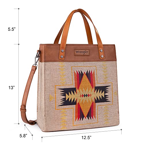 Wrangler Tote Bag for Women Western Shoulder Purses Boho Aztec Satchel Hobo Handbags