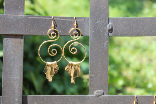 Brass Whimsical Earrings