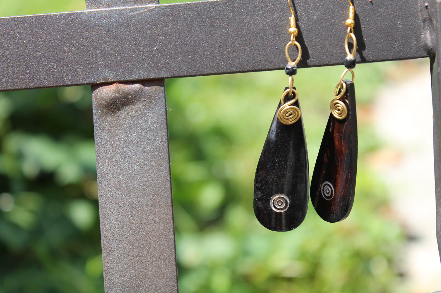 Black Dangle Drop Earrings