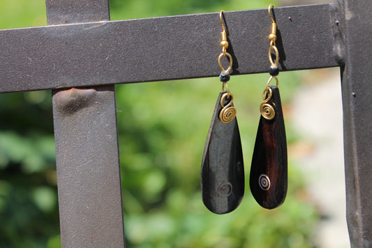 Black Dangle Drop Earrings