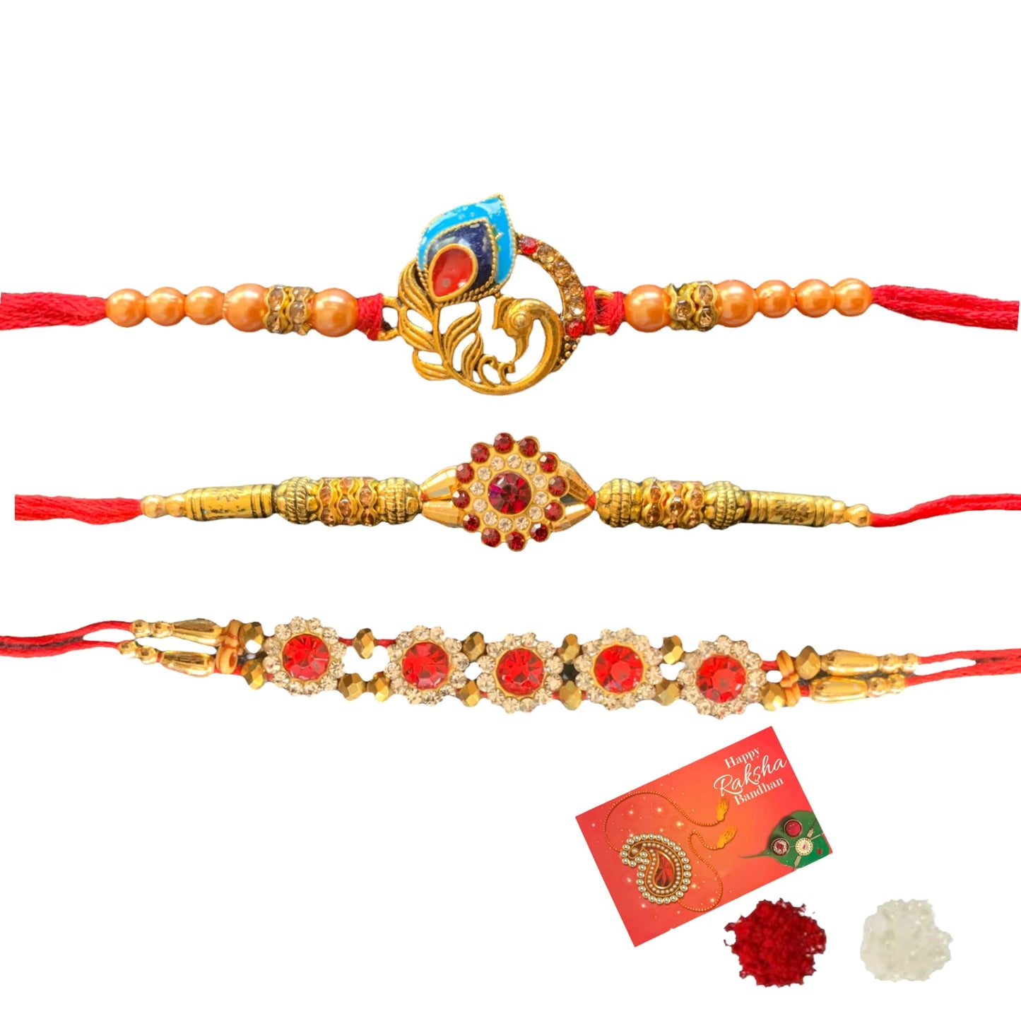 Peacock Pattern Rakhi