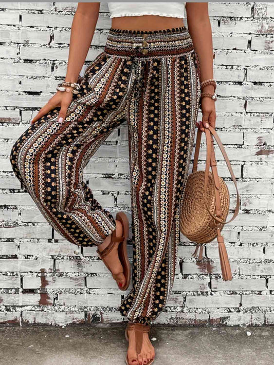 Printed High Waist Women’s Pants